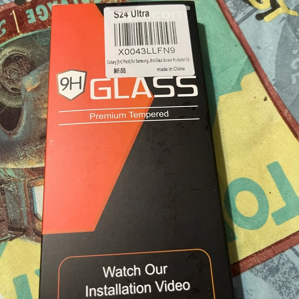 9H Glass Premium Tempered Screen Protector for Samsung S24 Ultra - Black
